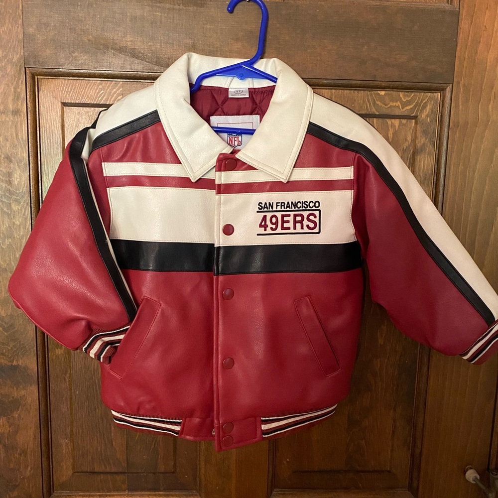 Rare Toddler 49ers NFL Leather Jacket 90’s